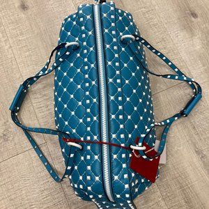 Valentino Turquoise Studded Mini Duffle Bag